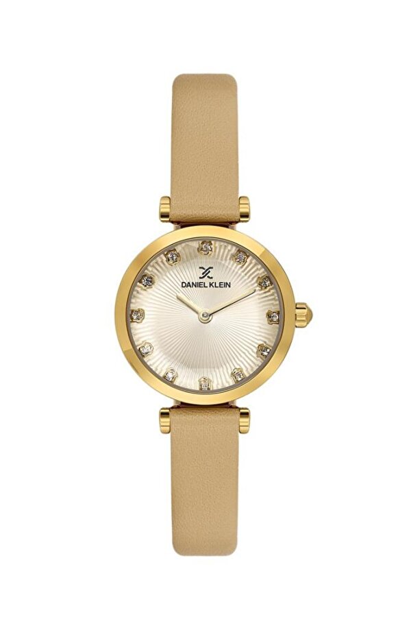 DK.1.13919-4 3 ATM Suya Dayanıklı Deri Kordon Krem Renk Kadın Kol Saati