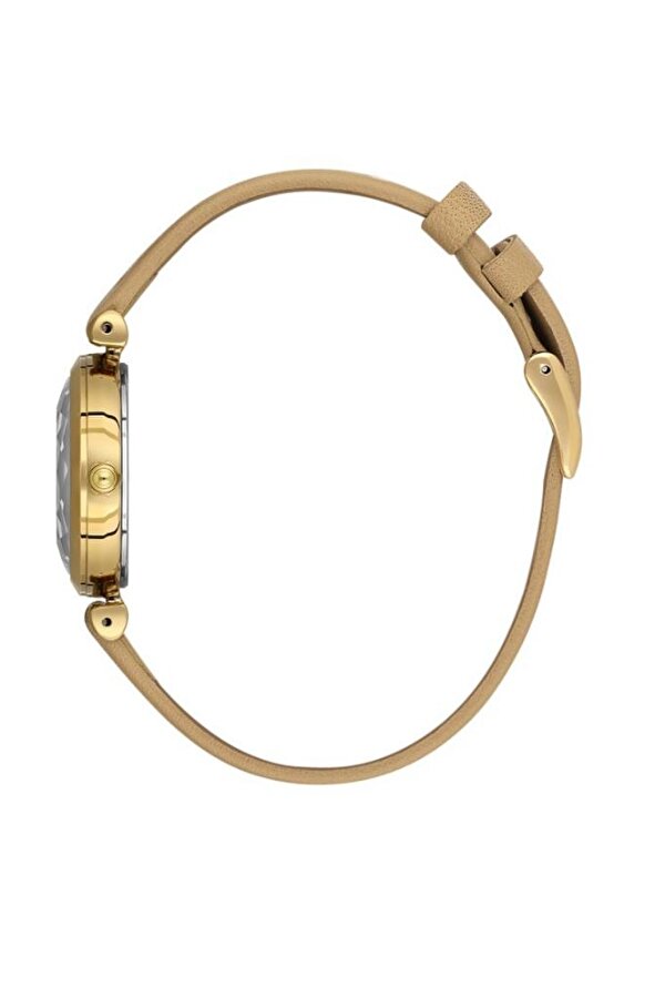 DK.1.13919-4 3 ATM Suya Dayanıklı Deri Kordon Krem Renk Kadın Kol Saati