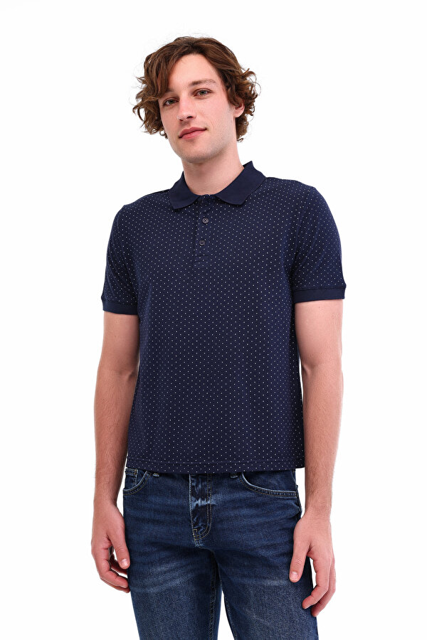 MB AOP 12BS110 5FX Lacivert Erkek Kısa Kol T-Shirt