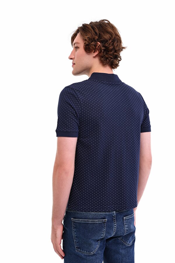 MB AOP 12BS110 5FX Lacivert Erkek Kısa Kol T-Shirt