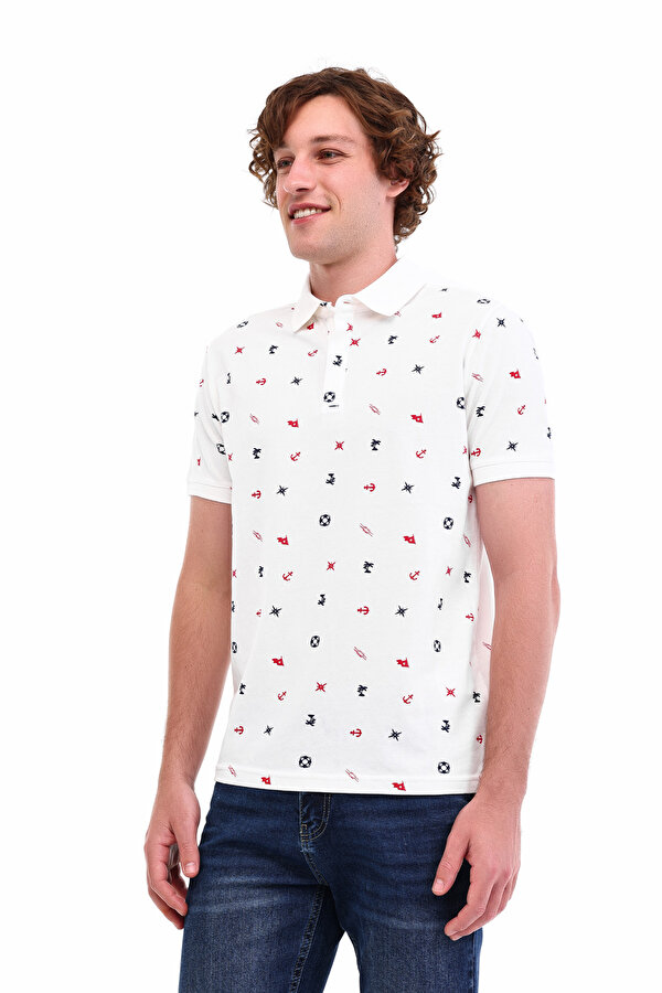 ML EDNAV 12 MRN203 5FX Beyaz Erkek Kısa Kol T-Shirt