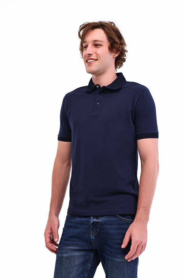 ML JACK 12ESS318 5FX Lacivert Erkek Kısa Kol T-Shirt