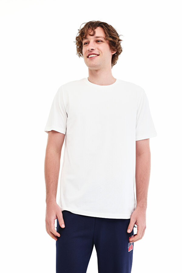 MB PAM C 11SN220 5PR Ekru Erkek Kısa Kol T-Shirt