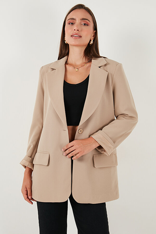 Bayan Ceket 611BC00132 VİZON