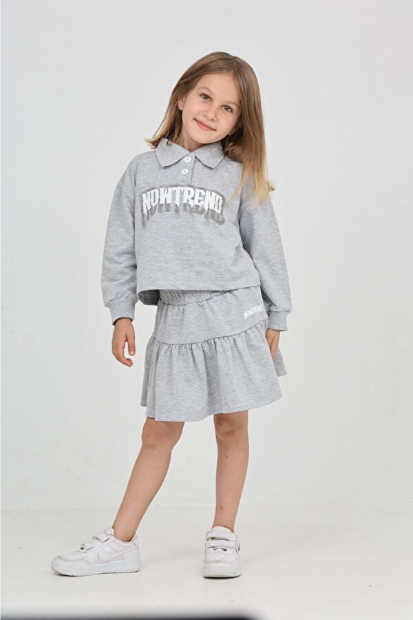 Toontoy Kız Çocuk Nowtrend Baskılı Etekli Takım