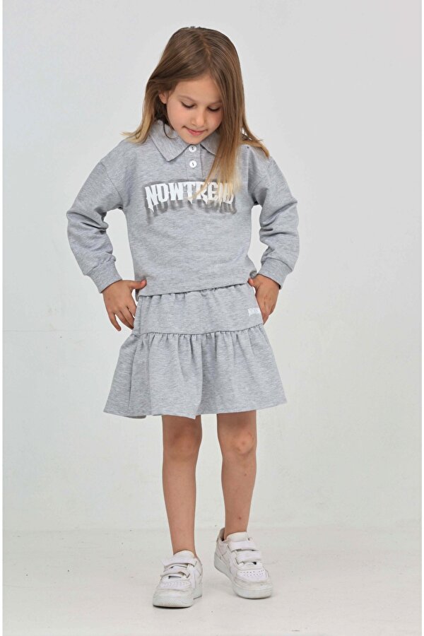 Toontoy Kız Çocuk Nowtrend Baskılı Etekli Takım