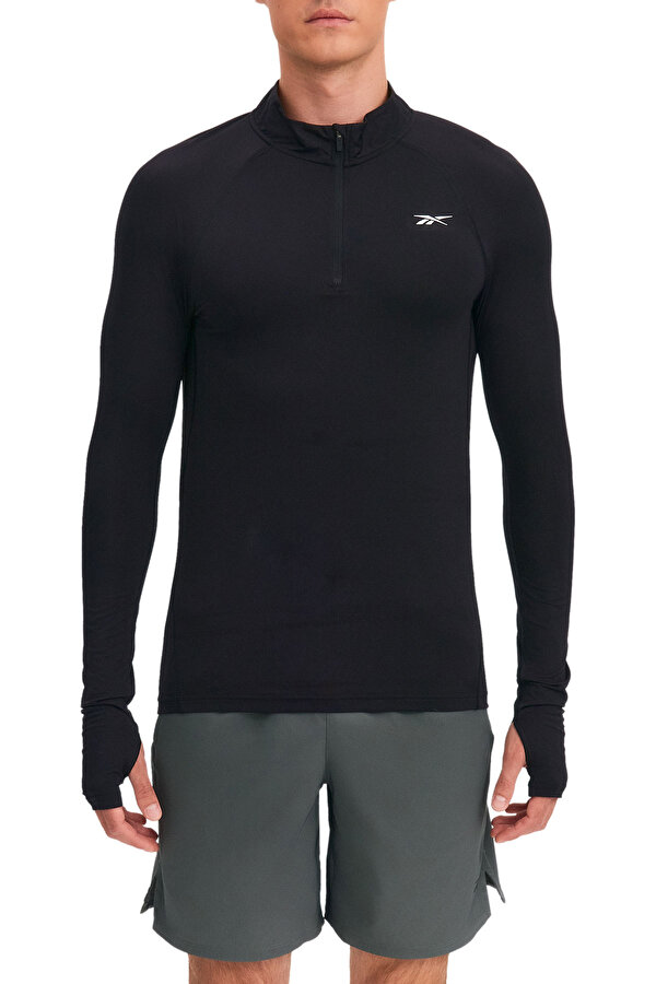 Clothing Reebok Rocky Ls 3/4 Zip Muscle T Черный