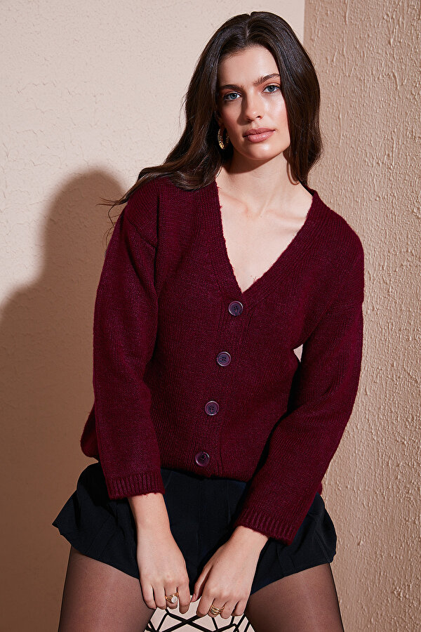 Bayan Hırka 4616229 BORDO