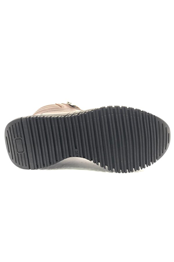 Ekko Hakiki Deri Düz Kaymaz Taban Ortopedik Kadın Bot