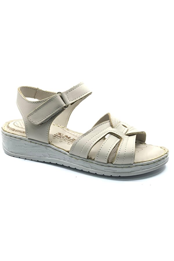 8712 Hakiki Deri Comfort Ortopedik Kadın Sandalet