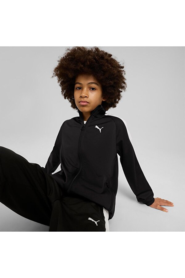 T7 Always On Çocuk Siyah Dik Yaka Ceket