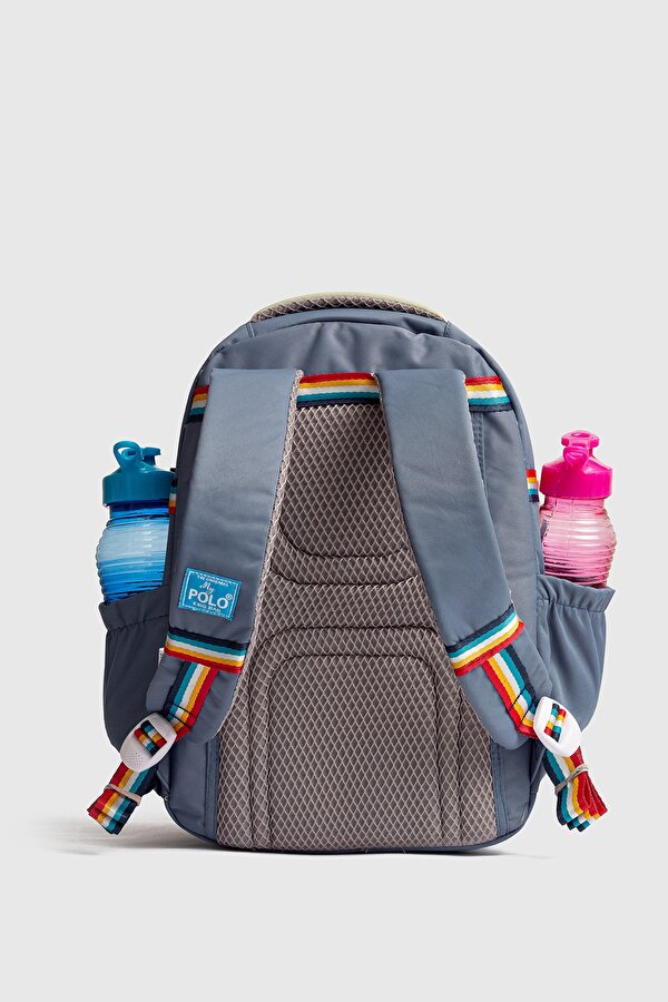 My Polo 2035 Çocuk İlkokul Ortaokul Çantası Sırt Çantası Okul Çantası Çok Bölmeli Ortopedik Sırt MAVİ