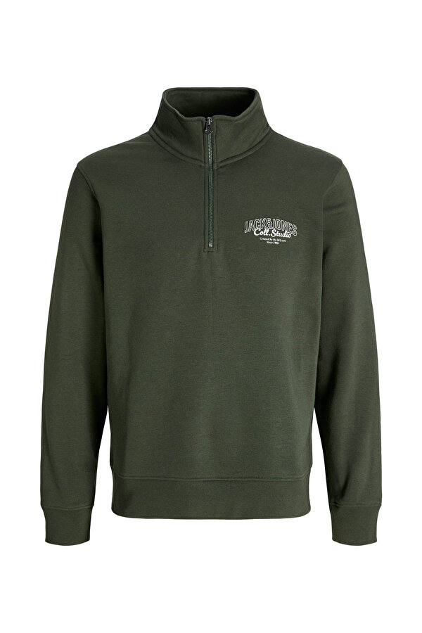 JJMAKOTO HALFZIP SWEAT Haki Erkek Sweatshirt