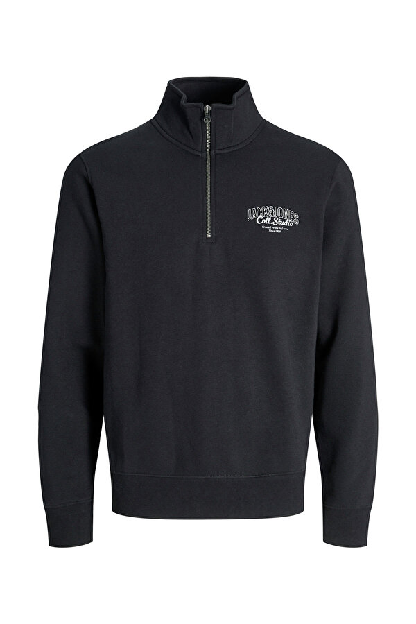 JJMAKOTO HALFZIP SWEAT Siyah Erkek Sweatshirt