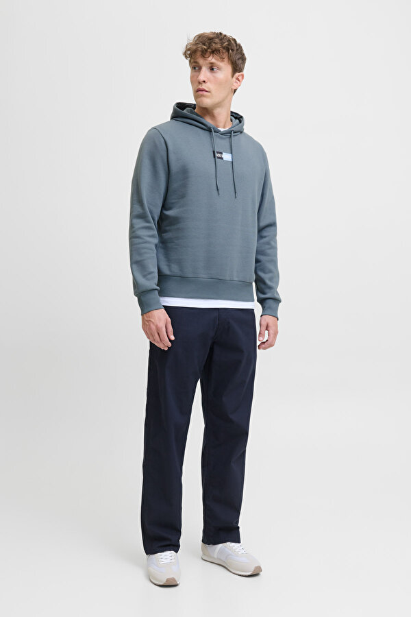 JJPAN SWEAT HOOD Gri Erkek Sweatshirt