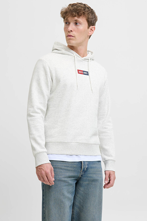JJPAN SWEAT HOOD Beyaz Erkek Sweatshirt