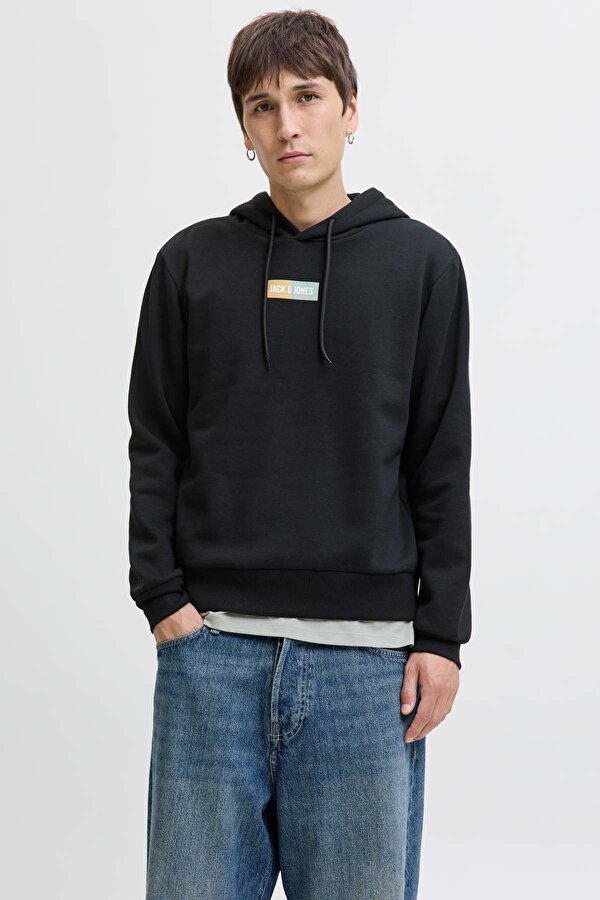 JJPAN SWEAT HOOD Siyah Erkek Sweatshirt