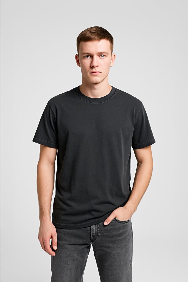 Erkek %100 Pamuk Basic T-shirt