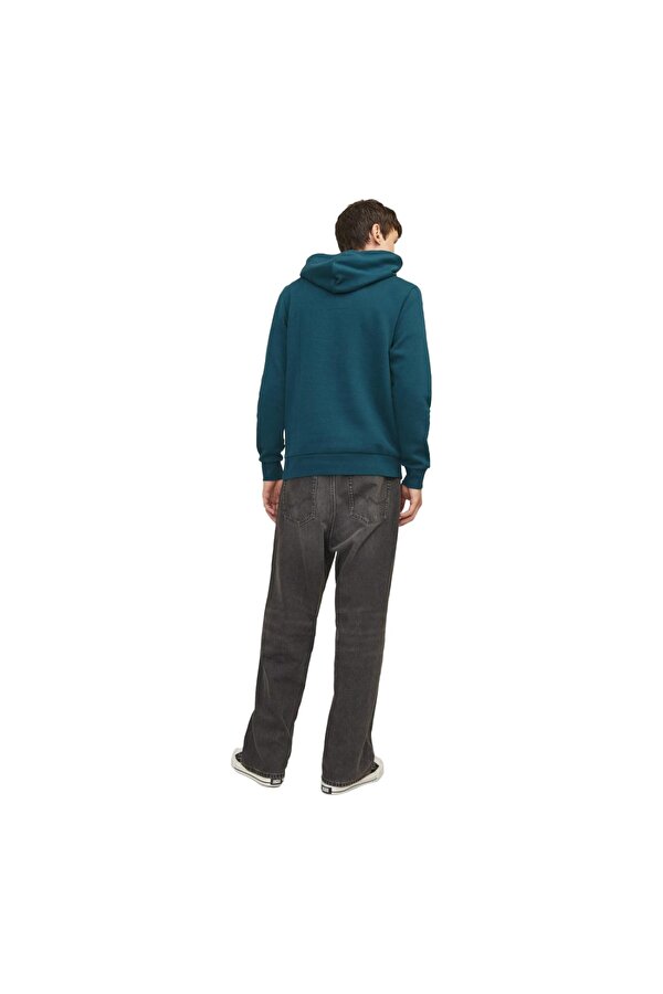 12233599 Jjecorp Logo Sweat Hood Petrol