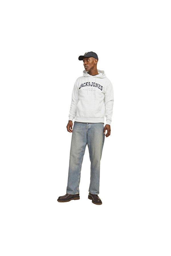 12256521 Jjecaleb Varsity Sweat Hood Noos Beyaz