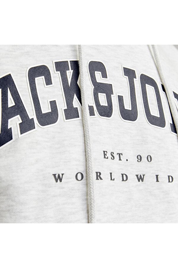 12256521 Jjecaleb Varsity Sweat Hood Noos Beyaz