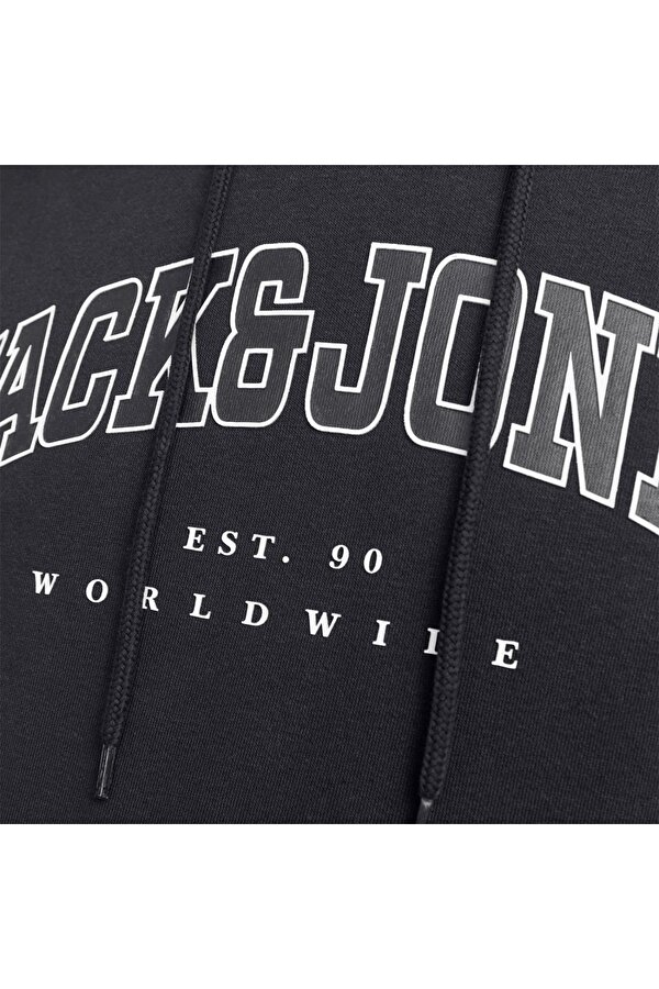 12256521 Jjecaleb Varsity Sweat Hood Noos Siyah