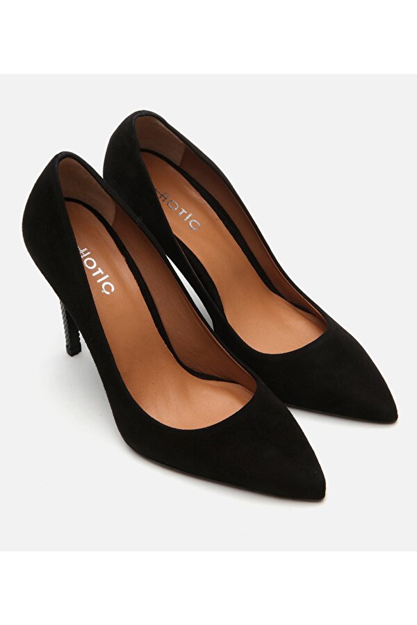 Kadın Deri Siyah Stiletto