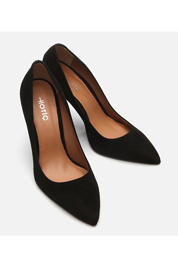 Kadın Deri Siyah Stiletto