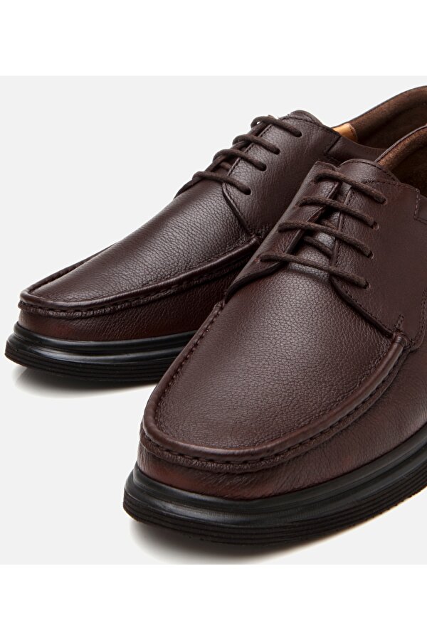 Erkek Deri Kahverengi Rahat Günlük Ayakkabı