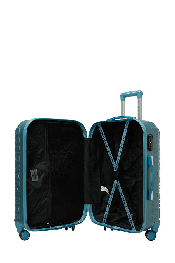 LUGANO -B ABS 5PR Mavi Unisex Büyük Boy Valiz