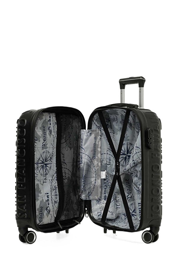 Lumberjack LUGANO -K ABS 5PR Siyah Unisex Küçük Boy Valiz