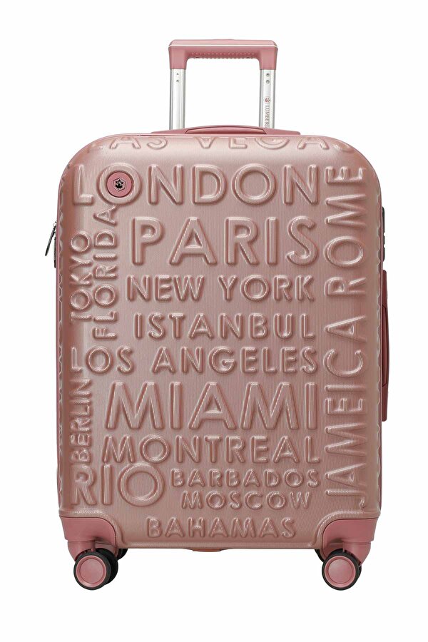 LUGANO -B ABS 5PR Pudra Unisex Büyük Boy Valiz