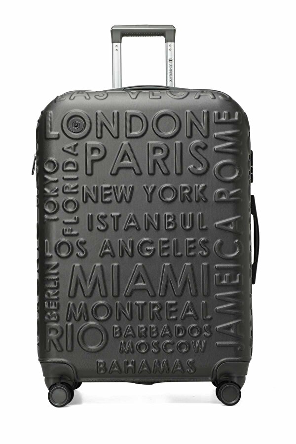 LUGANO -B ABS 5PR Gri Unisex Büyük Boy Valiz