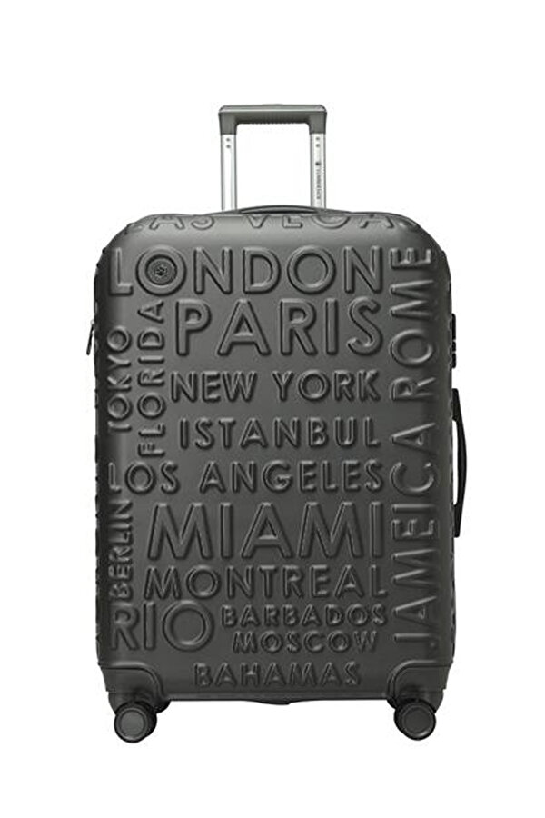 LUGANO -K ABS 5PR Gri Unisex Küçük Boy Valiz