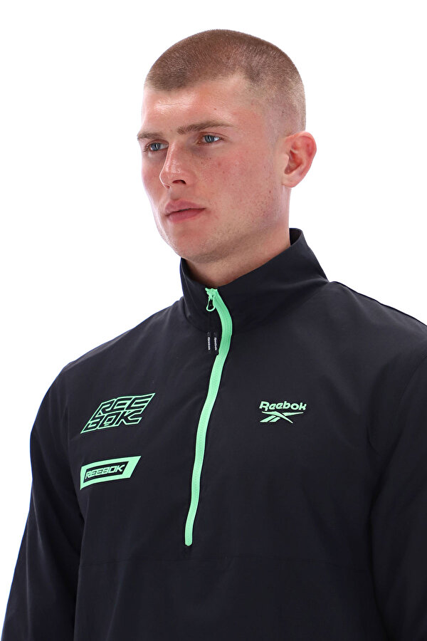 Спортивный Топ Reebok Overhead Track Top Черный купить с доставкой