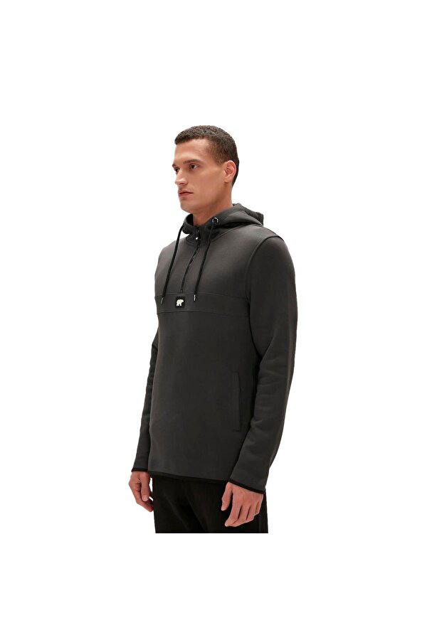 Defence Half-Zip Hoodie Koyu Gri