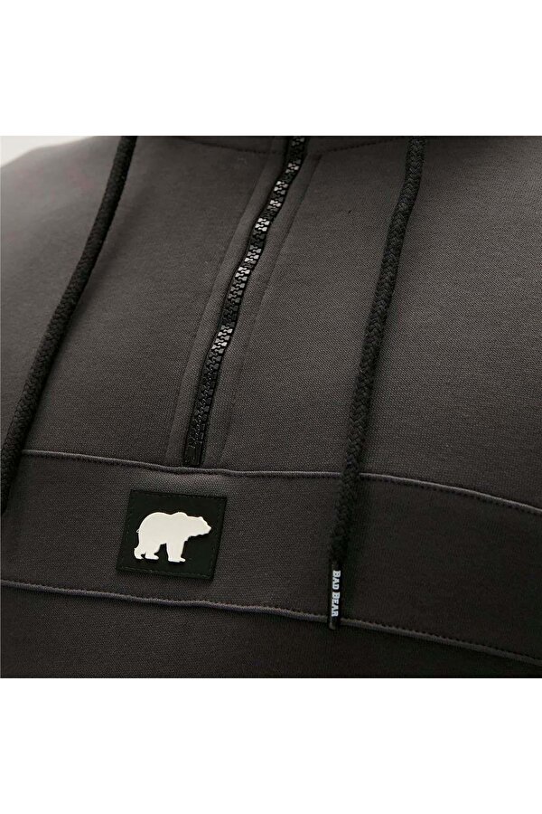 Defence Half-Zip Hoodie Koyu Gri