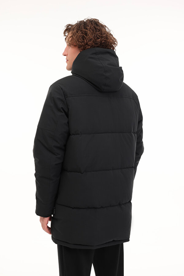 Lumberjack Ml Adlers Long Coat 5Pr Черный Мужчина Длинная Куртка