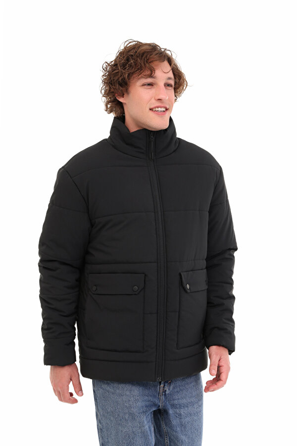 ML ALGER COAT 5PR Siyah Erkek Kısa Kaban