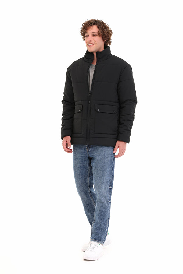 ML ALGER COAT 5PR Siyah Erkek Kısa Kaban