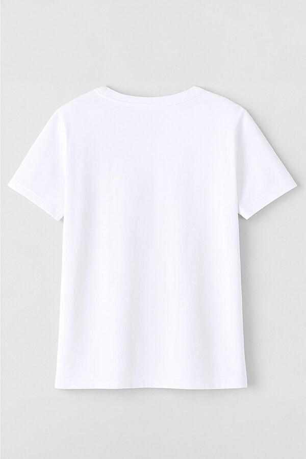 Erkek Bisiklet Yaka Baskılı Siyah T-shirt