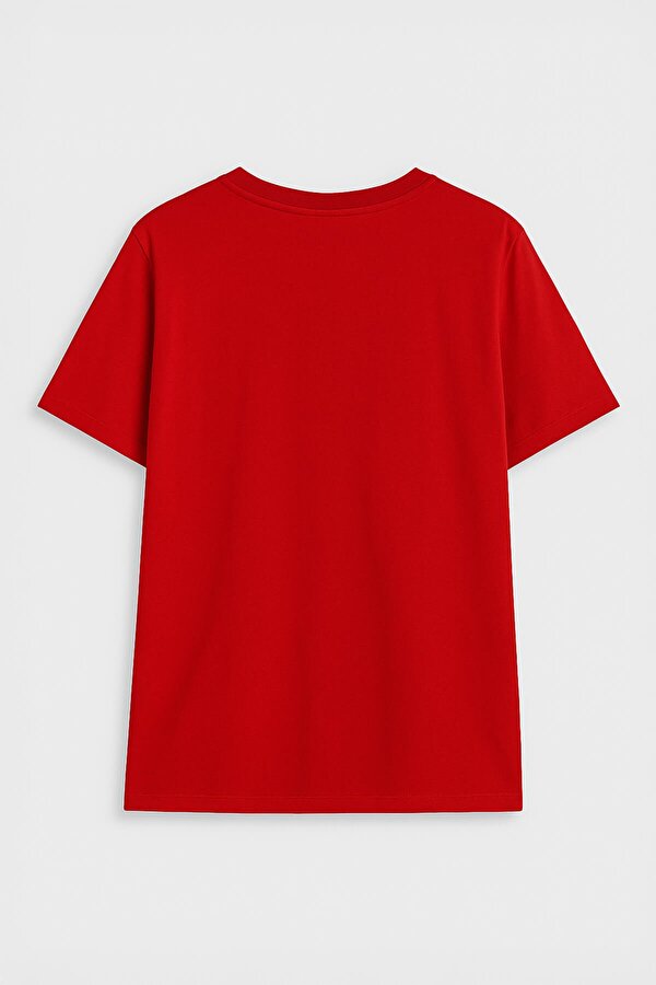 Erkek Bisiklet Yaka Baskılı Siyah T-shirt