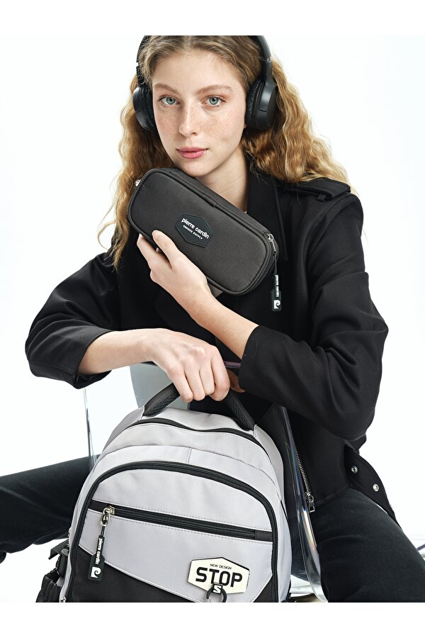 18823 Okul çantası  Suya Dayanıklı Çok bölmeli GRİ