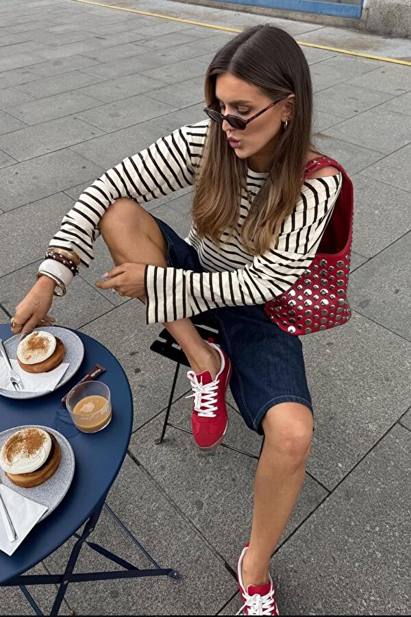 Lacivert Kadın Bermuda Şort Mg2539