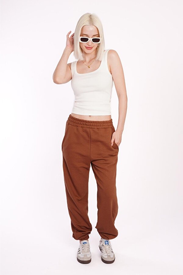 Kahverengi Comfort Fit Eşofman Altı MG1353