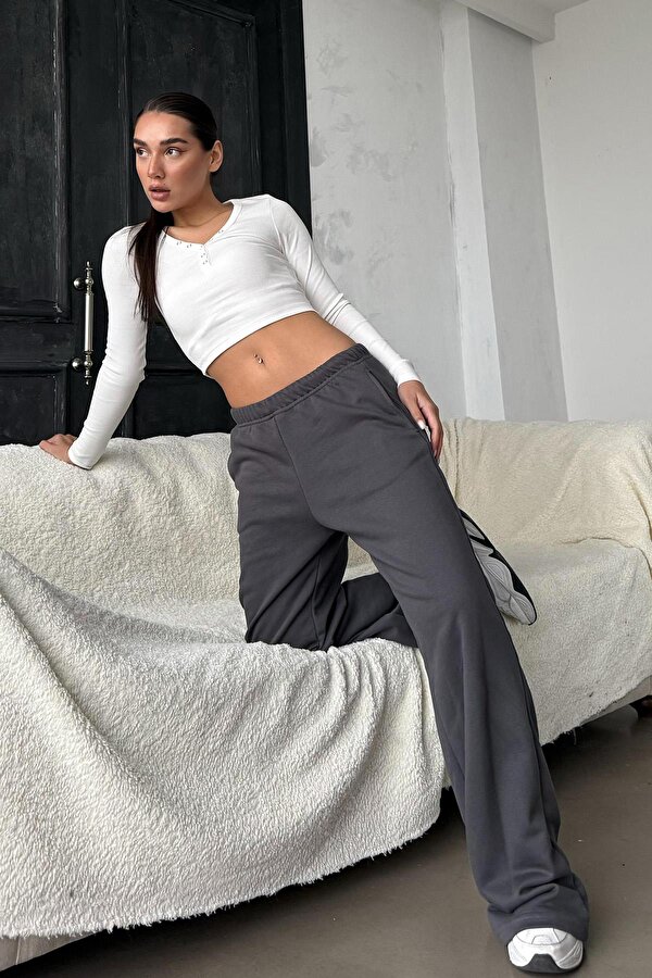 Füme Bol Paça Kadın Eşofman Altı MG2279