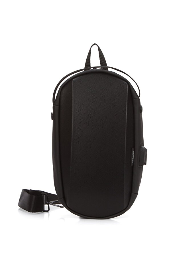 Erkek Siyah Usb Çıkışlı Çapraz Askılı Omuz ve Bel Çantası new246