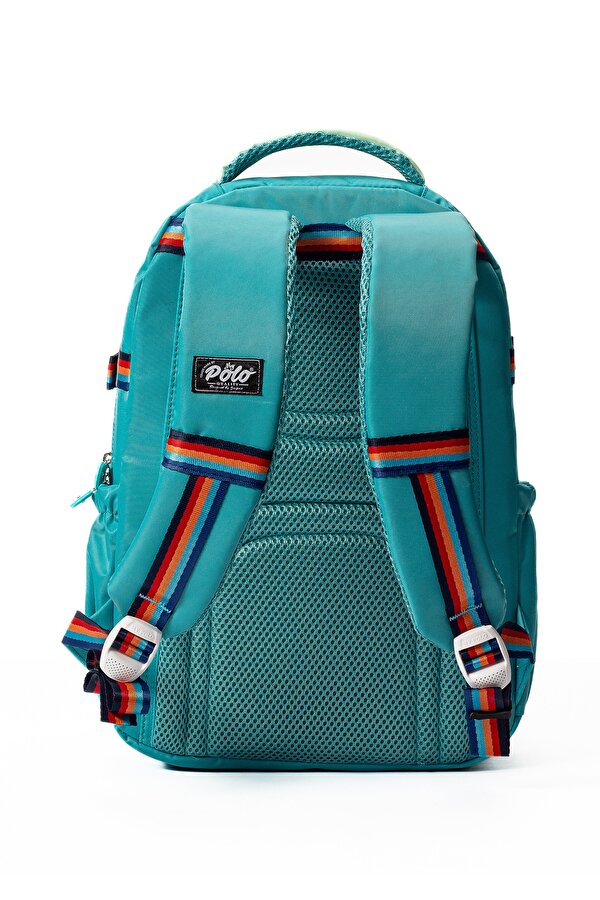 My Polo 2035 Çocuk İlkokul Ortaokul Çantası Sırt Çantası Okul Çantası Çok Bölmeli Ortopedik Sırt TURKUAZ