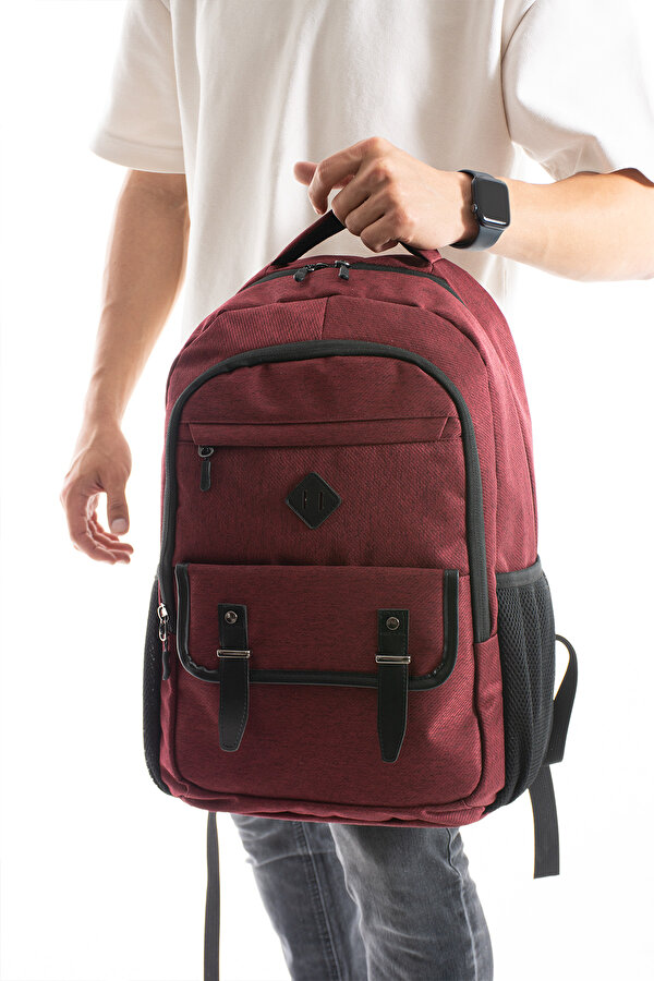 GK64 UNİSEX OKUL SIRT ÇANTASI ÖĞRENCİ GÜNLÜK SEYAHAT TATİL SPOR YÜRÜYÜŞ SEYAHAT GEZİ KAMP GÜNLÜK BORDO