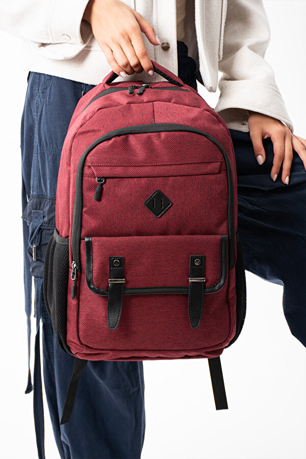 GK64 UNİSEX OKUL SIRT ÇANTASI ÖĞRENCİ GÜNLÜK SEYAHAT TATİL SPOR YÜRÜYÜŞ SEYAHAT GEZİ KAMP GÜNLÜK BORDO